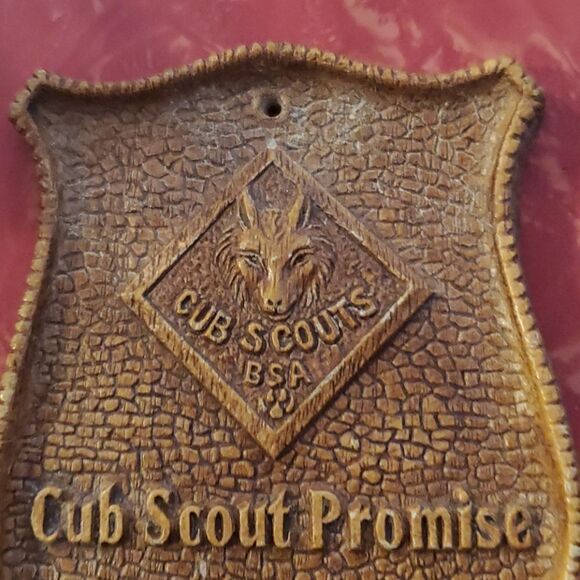 Vintage BSA Boys Scouts of America Cub Scout Promise Plaque - Picture 3 of 4